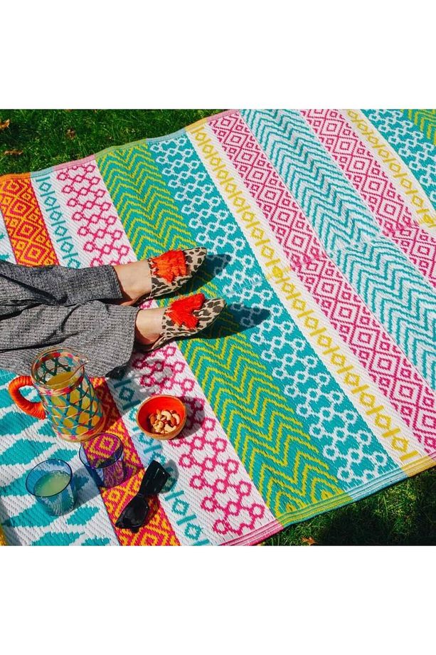 Carnaval Kamp Piknik Plaj Hasır Halı Kilim - 8