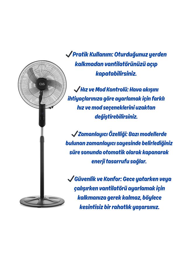 Dn 91032 Uzaktan Kumandalı 18'' 110 Watt Ayaklı Vantilatör - 3