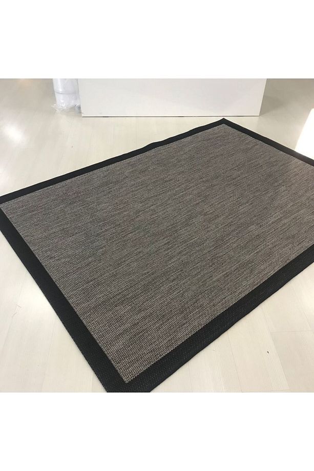 Firdevslife Jüt Sisal Halı 9715 Vizon Siyah Serisi Salon Oturma Yatak Odası Halısı - 1