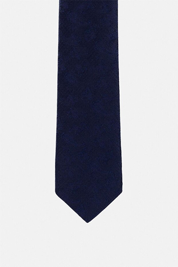 Lacivert Baskılı Kravat - 2