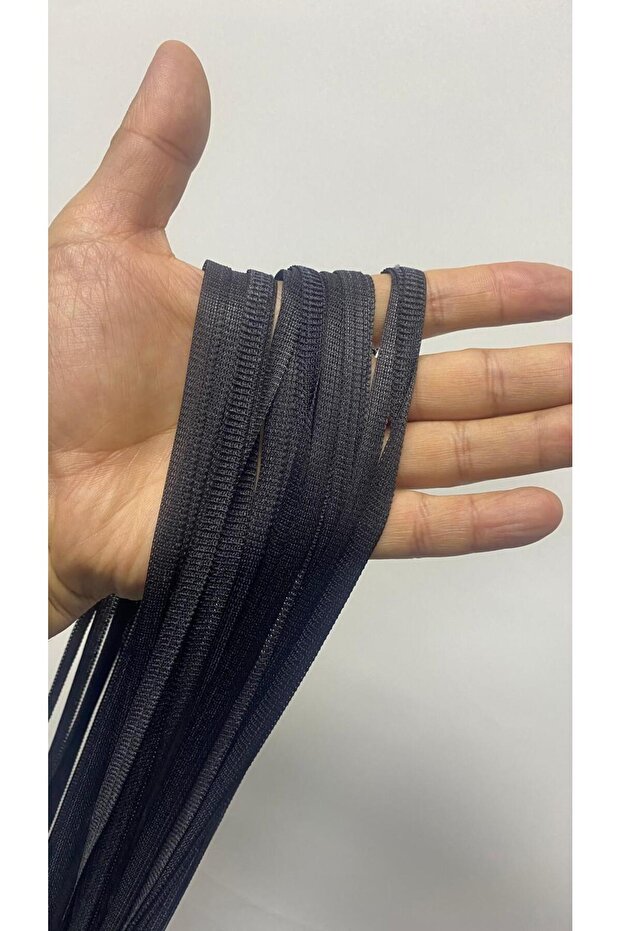 Plain String Curtain 0.80 mm Anthracite Color 100 cm Width 280 cm Length Ready Made Flat Thick Strip String Curtain - 2