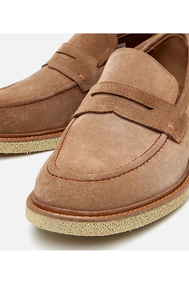 Erkek Süet Deri Taba Hafif Tabanlı Loafer - 3