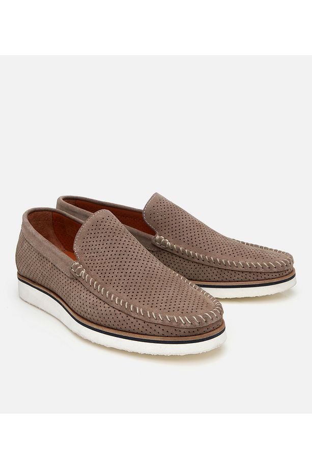 Erkek Süet Deri Vizon Hafif Tabanlı Loafer - 2