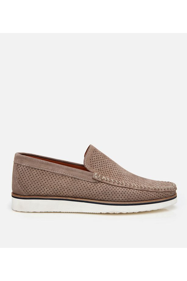 Erkek Süet Deri Vizon Hafif Tabanlı Loafer - 1