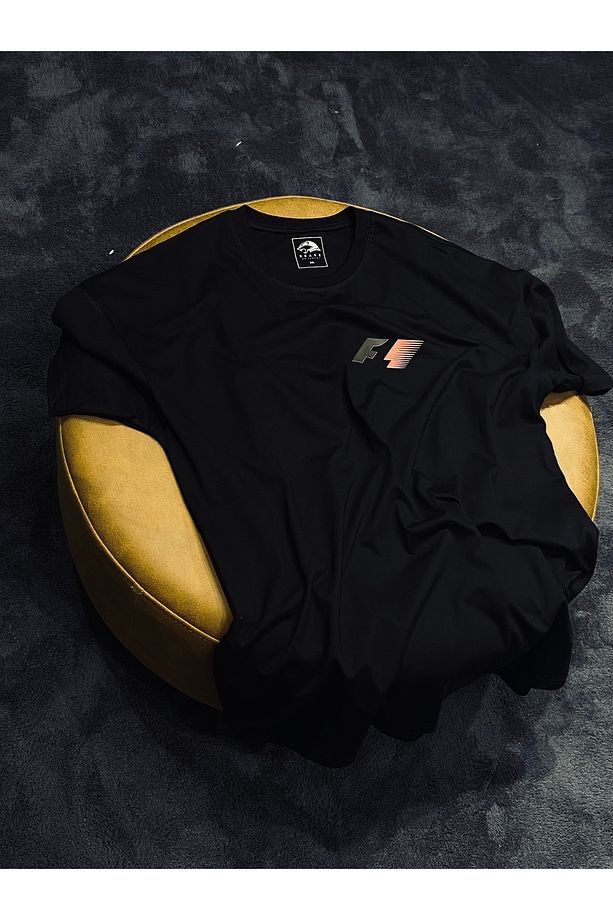 F1 Retro Formula 1 %100 Pamuklu Rahat Kalıp Tshirt - 1