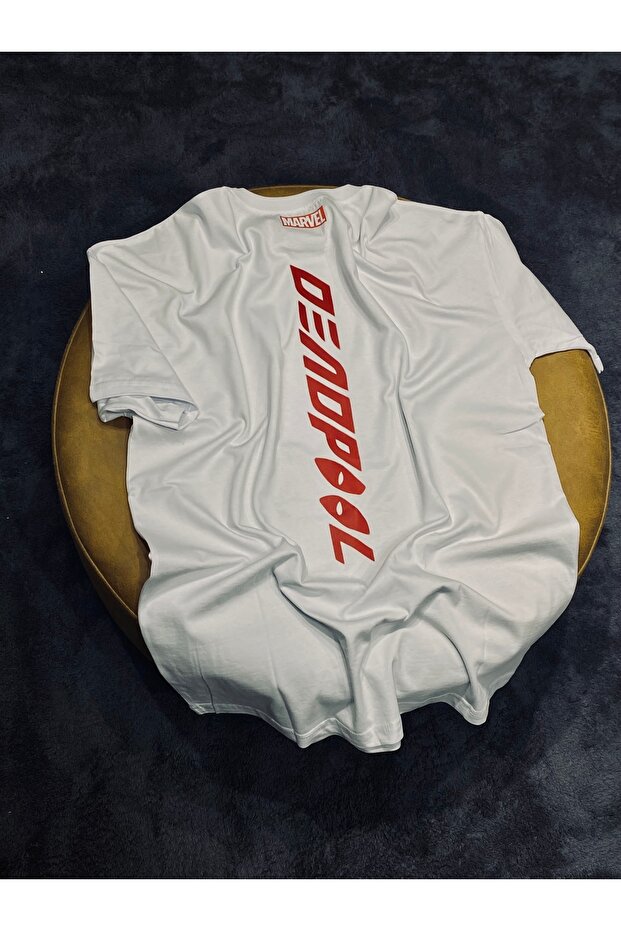 Marvel Deadpool %100 Pamuklu Relax Kalıp Tshirt - 4
