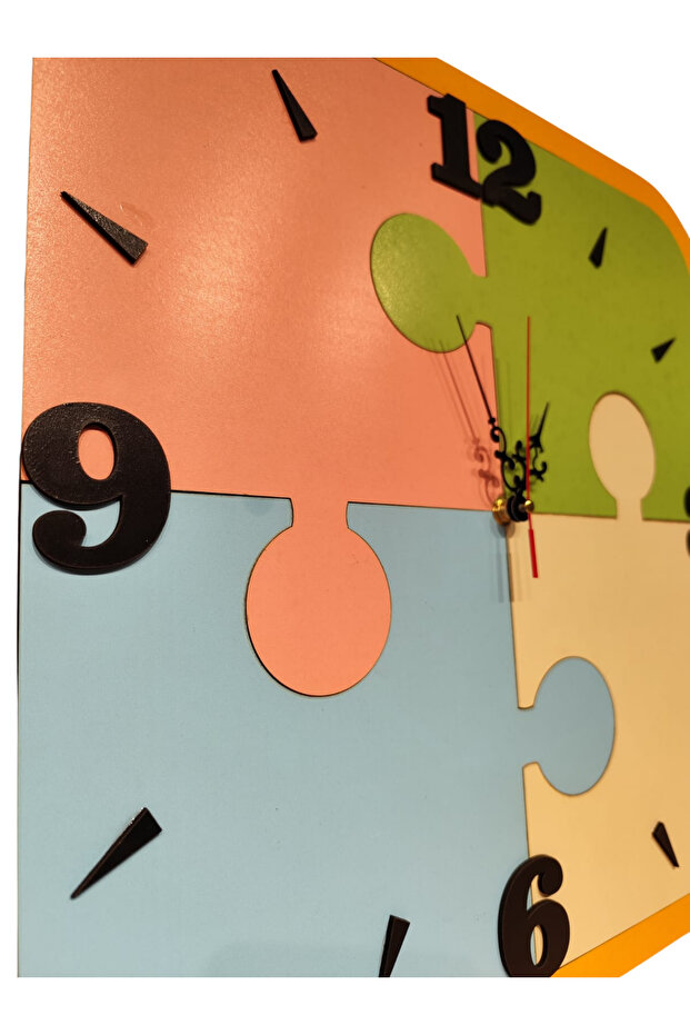 Puzzletime |   Colorful Mdf Wall Clock - 5