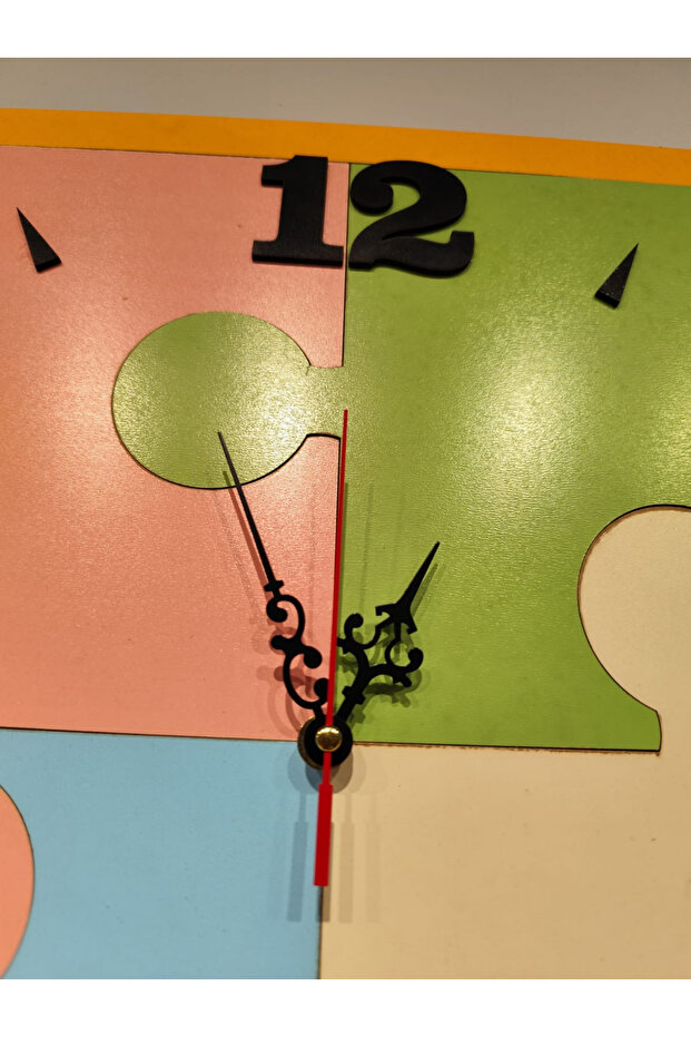 Puzzletime |   Colorful Mdf Wall Clock - 4