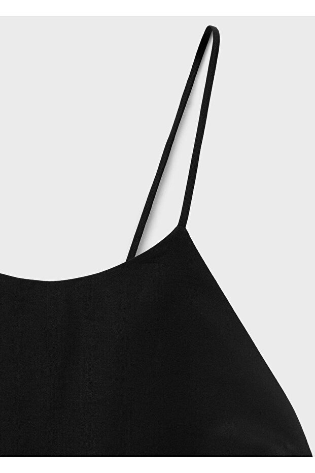 Kruvaze sırt detaylı halter yaka elbise - 8