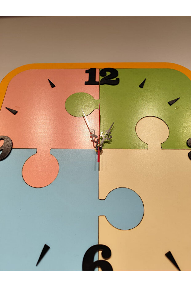 Puzzletime |   Colorful Mdf Wall Clock - 3
