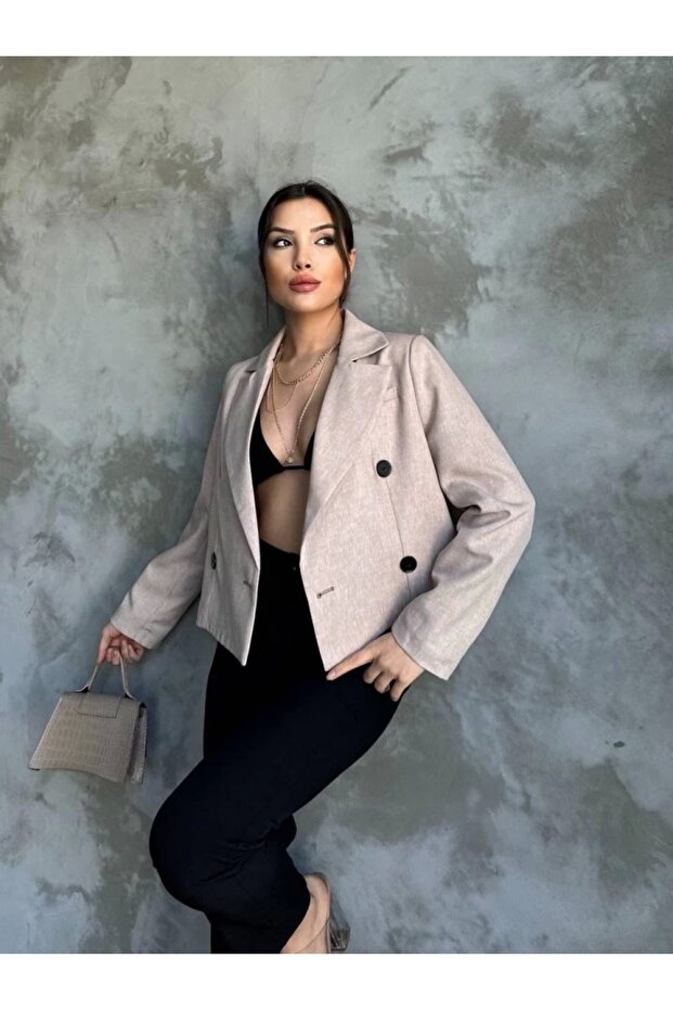 سترة مزدوجة الصدر - 4