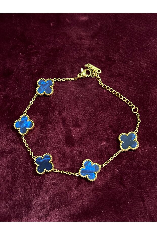Gold Sedefli Mavi Bileklik - 3