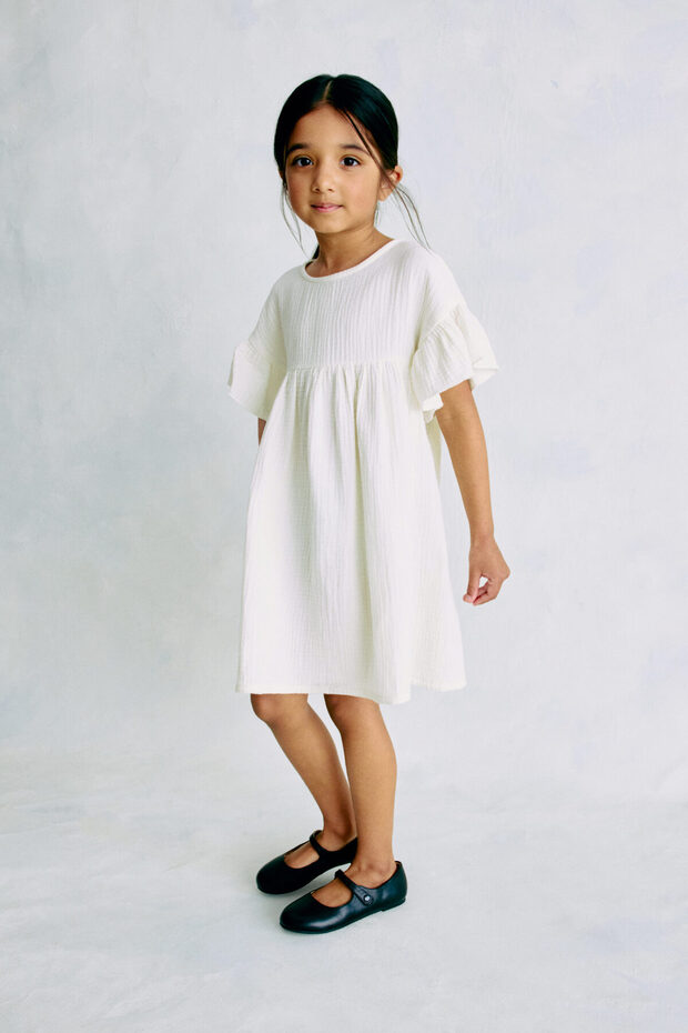 Pamuklu Muslin Elbise - 1