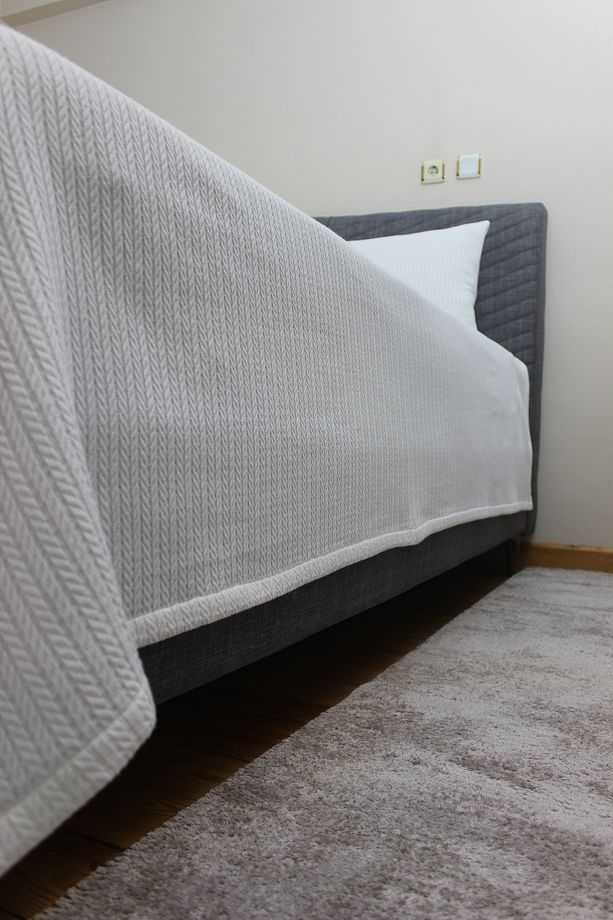 Home %100 Pamuk Örgü Pike Çift Kişilik Yatak Örtüsü 220 x 240 cm - 4