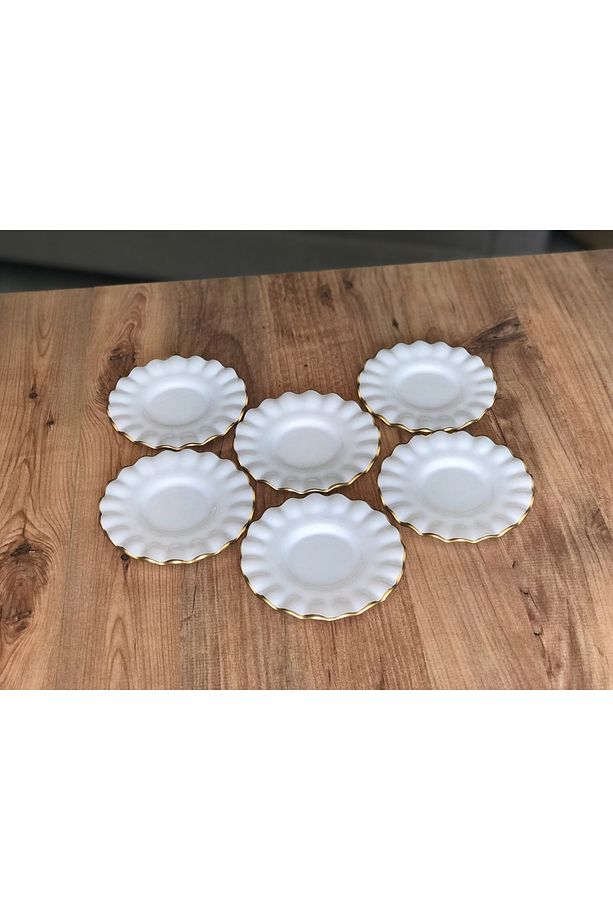 Isabella Desenli Kıvrımlı Çay Tabağı 6 Adet - 3
