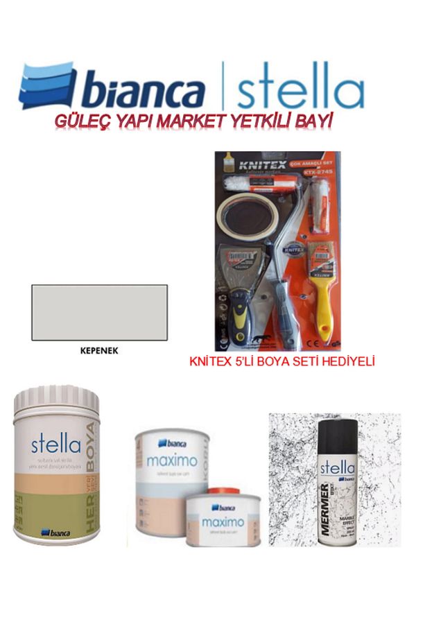 Stella Set "mutfak - Tuvalet Banyo - Fayans - Mobilya" Boyamak Için, Knitex Boyama Seti Ile Birlikte - 1