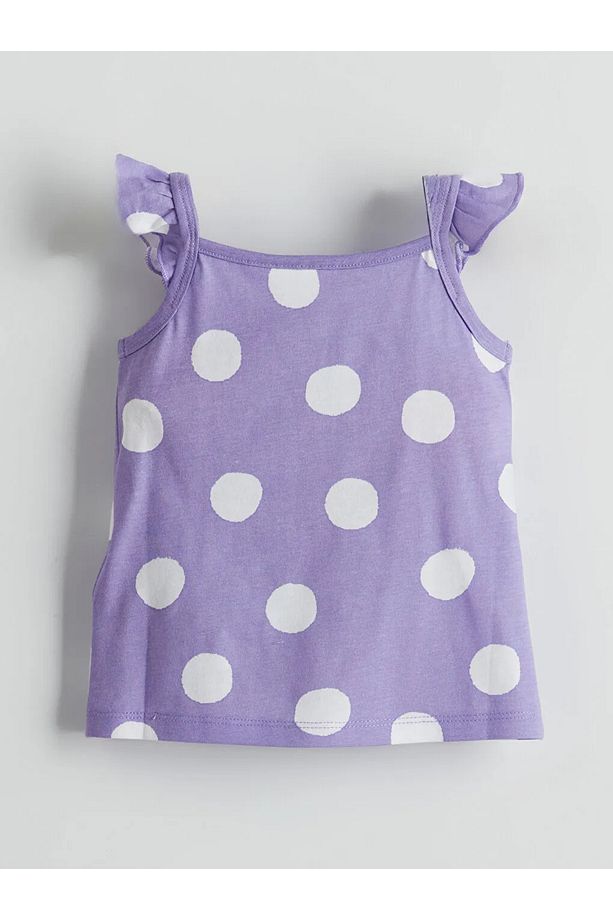 LCW baby Mor Daisy Duck Baskılı Kız Bebek Şortlu Pijama Takım - 3