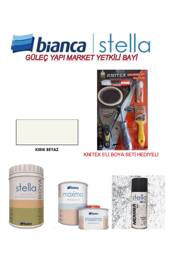 Stella Set "mutfak - Tuvalet Banyo - Fayans - Mobilya" Boyamak Için, Knitex Boyama Seti Ile Birlikte - 1