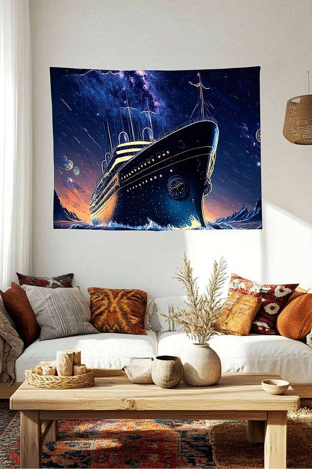 Titanic ve Fırtına Duvar Örtüsü Halısı - 1