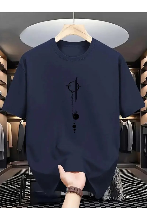 Plus Size Unisex Design Printed Oversize T-Shirt