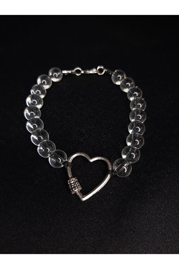 Mi̇ray Translucent Beaded Heart Necklace – Elegant and Stylish Accessory