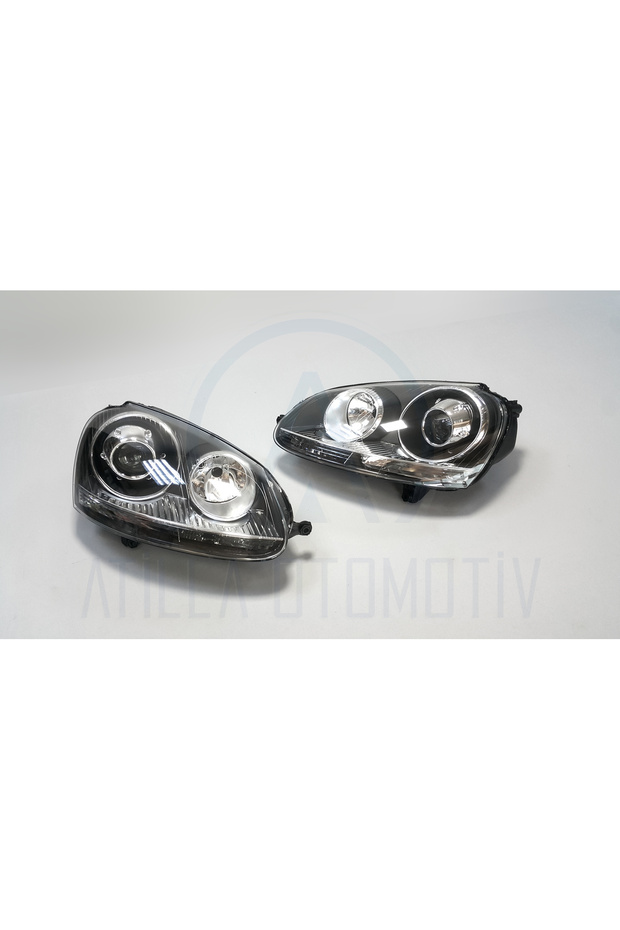 VW JETTA 05-11 GTİ R32 MERCEKLİ FAR SETİ KROM SİYAH SOL-SAĞ - 3