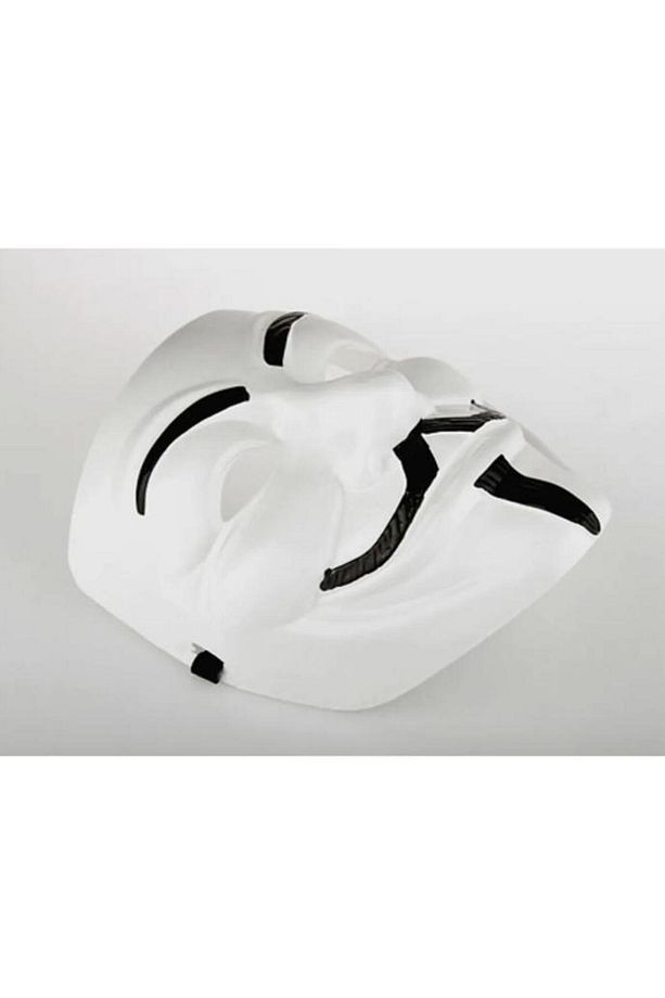 V For Vendetta Tam Yüz Yetişkin Maskesi Hobi Parti Eğlence Karakter Maske Beyaz Renk Yılbaşı - 2