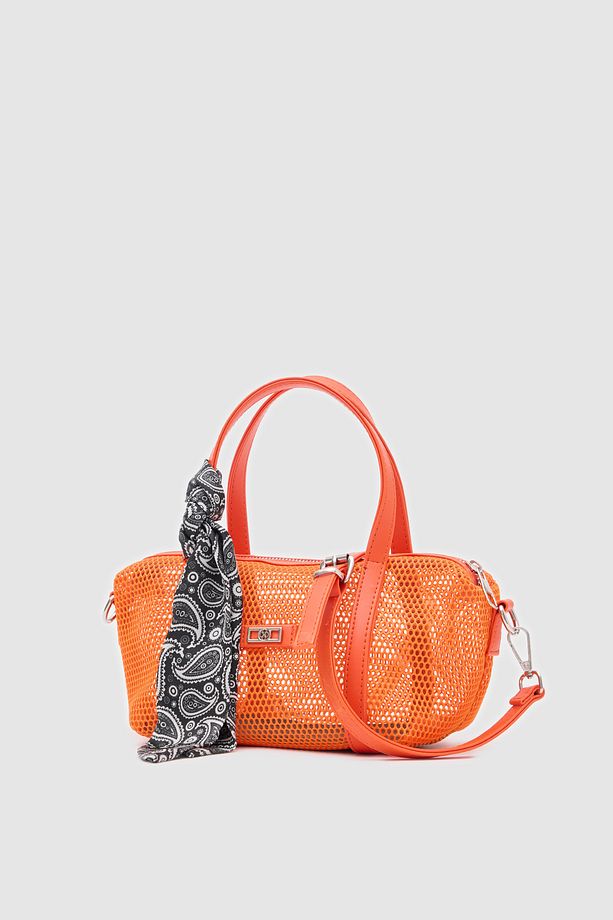 Breeze Fileli Oranj Fileli Mini El Ve Çapraz Çanta - 3