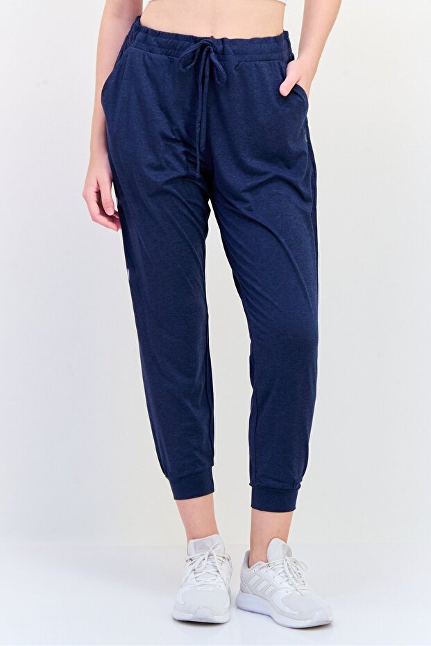 Women Sportswear Fit Training Jogger Pants, Navy Blue