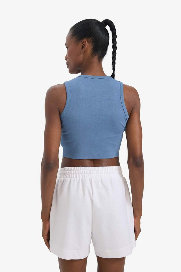 DeFactoFit Crop Top Bisiklet Yaka Modal Sporcu Atlet E2939AX25SM - 7