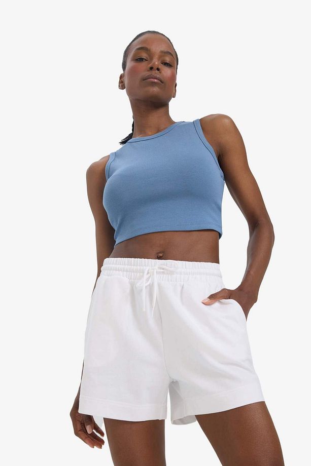 DeFactoFit Crop Top Bisiklet Yaka Modal Sporcu Atlet E2939AX25SM - 3