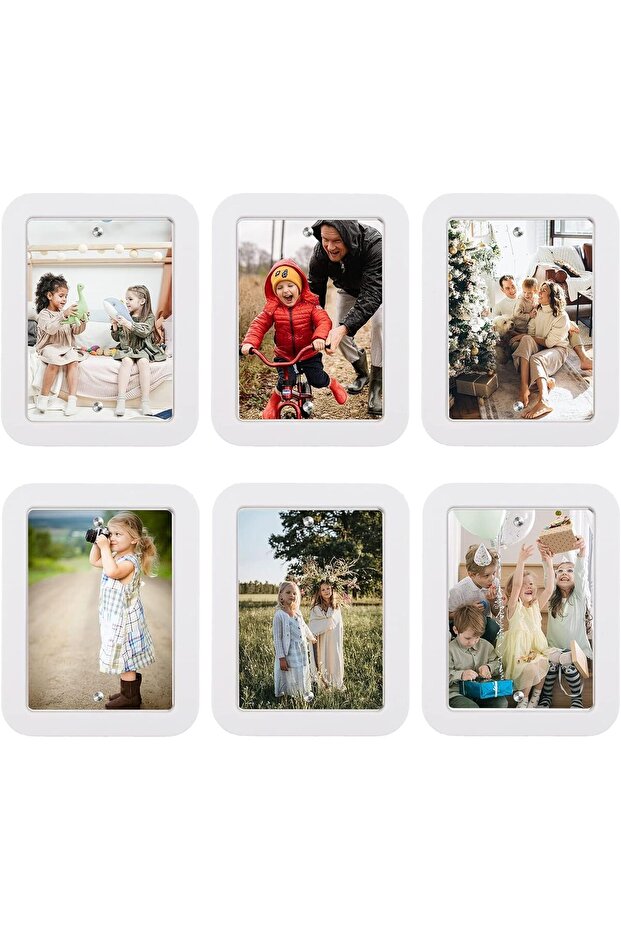 Magnetic Picture Frame 2x3 Inch, Pack of 6