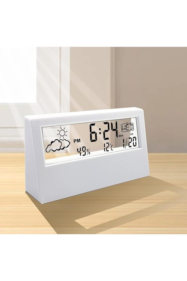 Desk Clock - Digital Alarm Clock with Transparent Modern Design