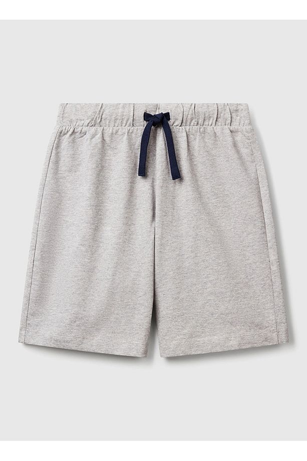 Normal Bel Regular Fit Gri Melanj Erkek Çocuk Şort 3BL0C903L - 1