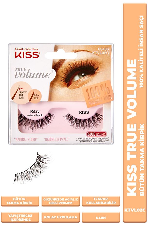 Bütün Takma Kirpik %100 Insan Saçı - 1