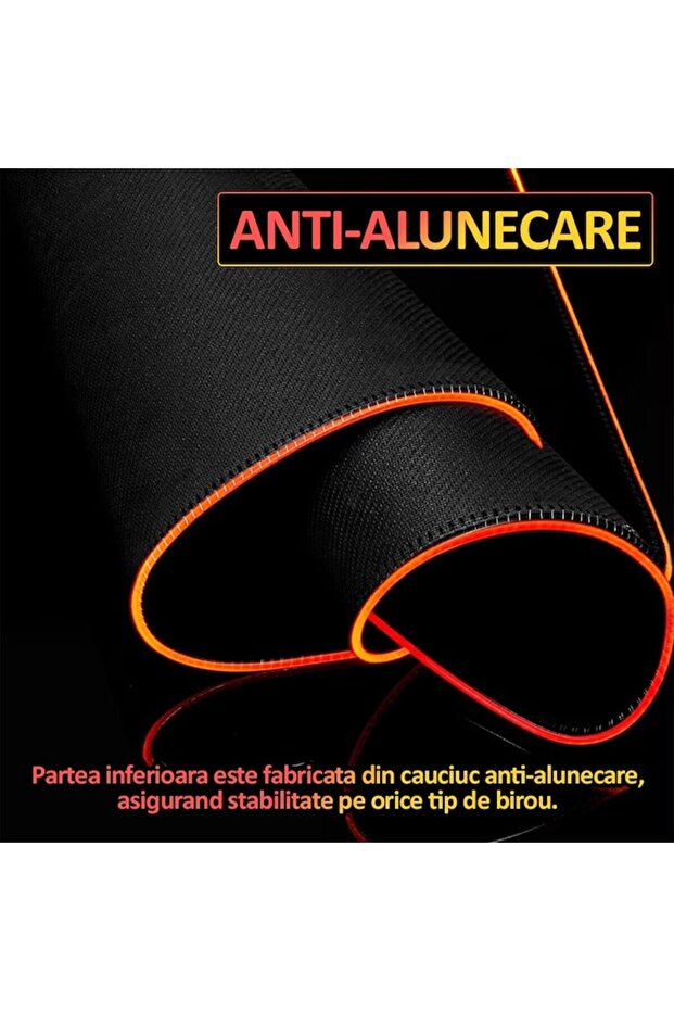 Large Mousepad For Keyboard And Mouse, Borders With RGB Lighting, For - 7