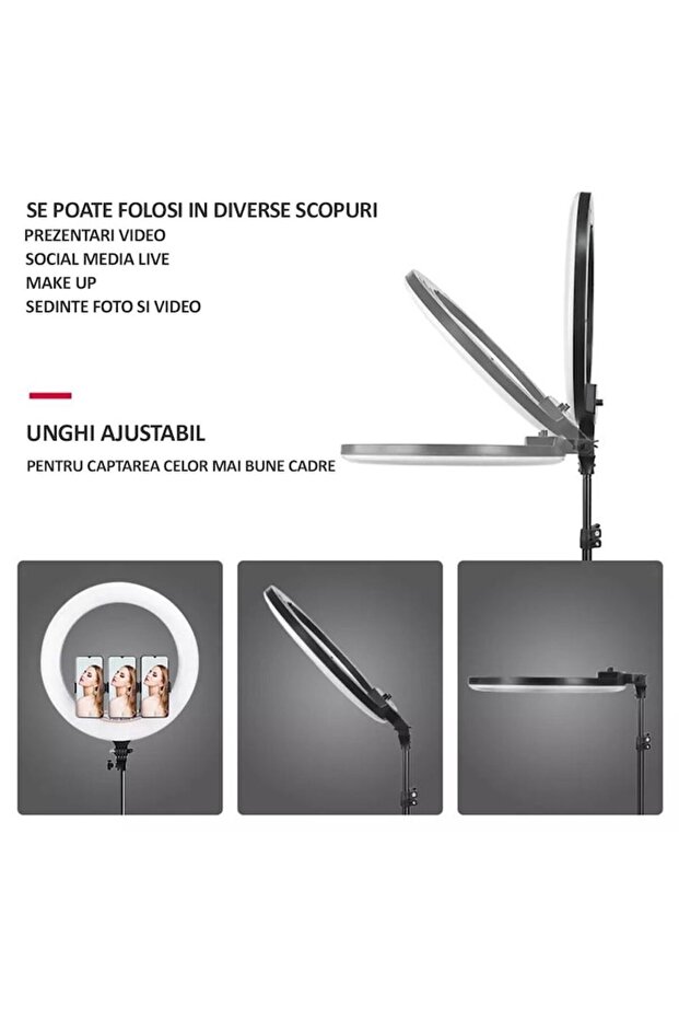 Professional Circular Ring Light Led Lamp, , Touch Control, Diameter 56cm, 22inch, Light - 6