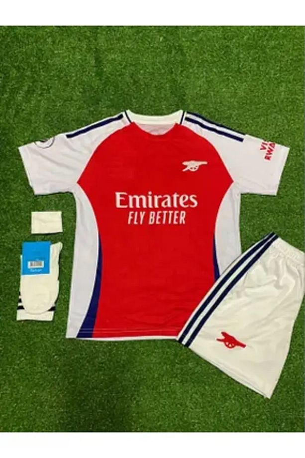 ARSENAL İSİMSİZ İÇ SAHA ÇOCUK FORMASI FORMA+ŞORT+ÇORAP 3LÜ SET - 2