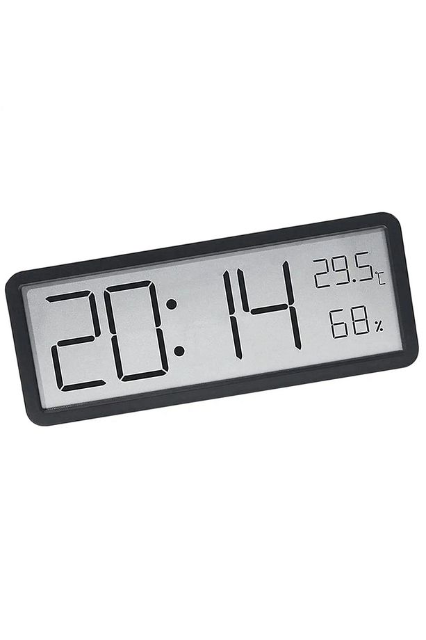 Dijital Masa ve Duvar Saati Termometre & Nem Göstergeli LCD Saat Büyük Ekranlı, Sessiz - 1