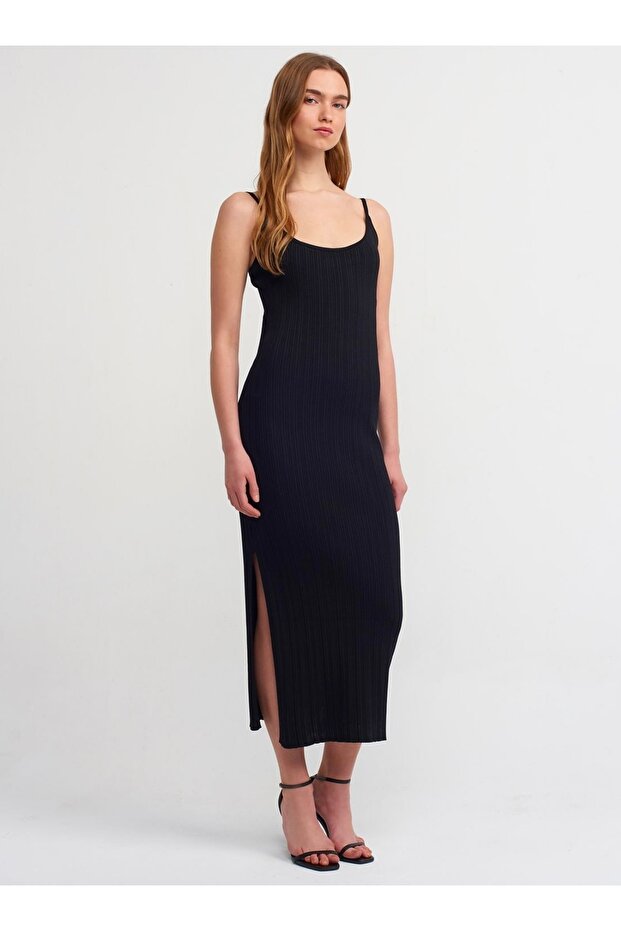 DİLVİN ASKILI TRİKO ELBİSE - 1