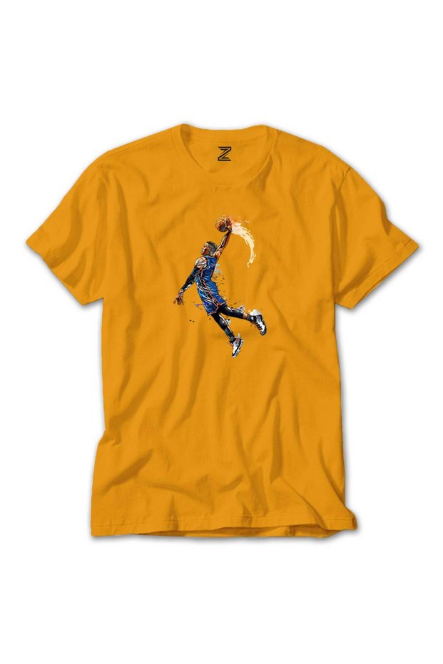 Okc Russell Westbrook Yellow T-Shirt