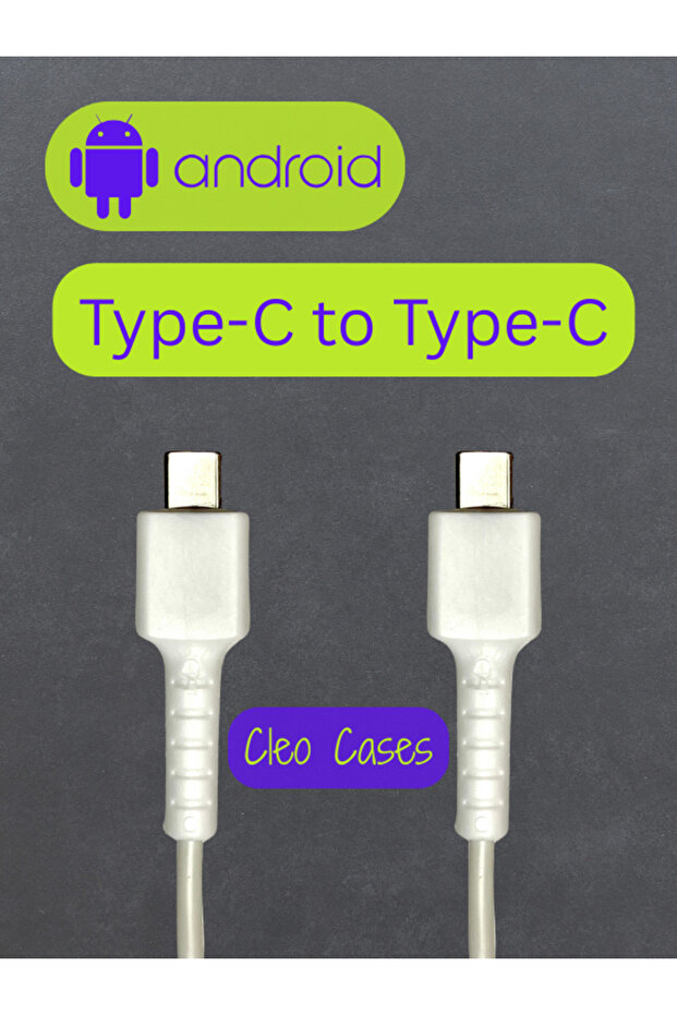 Yeni Nesil Android Type-C To Type-C Şarj Kablo Ucu Koruyucu - 3