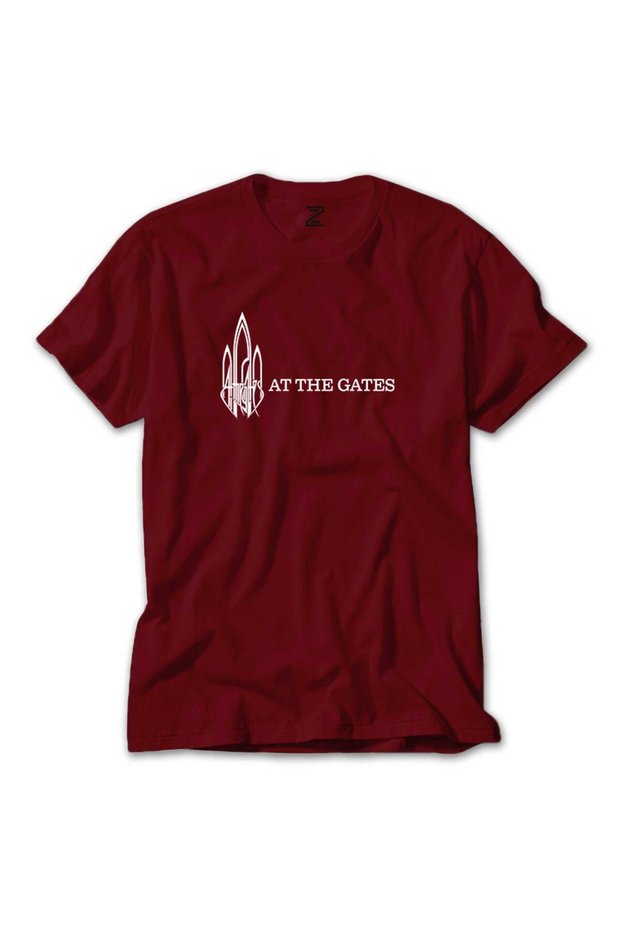 تي شيرت أحمر بشعار At The Gates 2