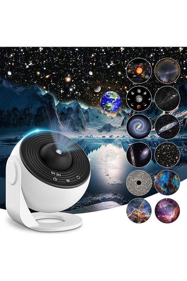 Galaxy Gezegen Yıldızlı Projektör Gece Lambası Çocuklar İçin Hediye - 1
