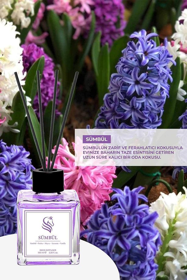 Özel Gün Hediye Kutulu Sümbül Çubuklu Oda Kokusu Hyacinth Reed Diffuser 100ml - 5