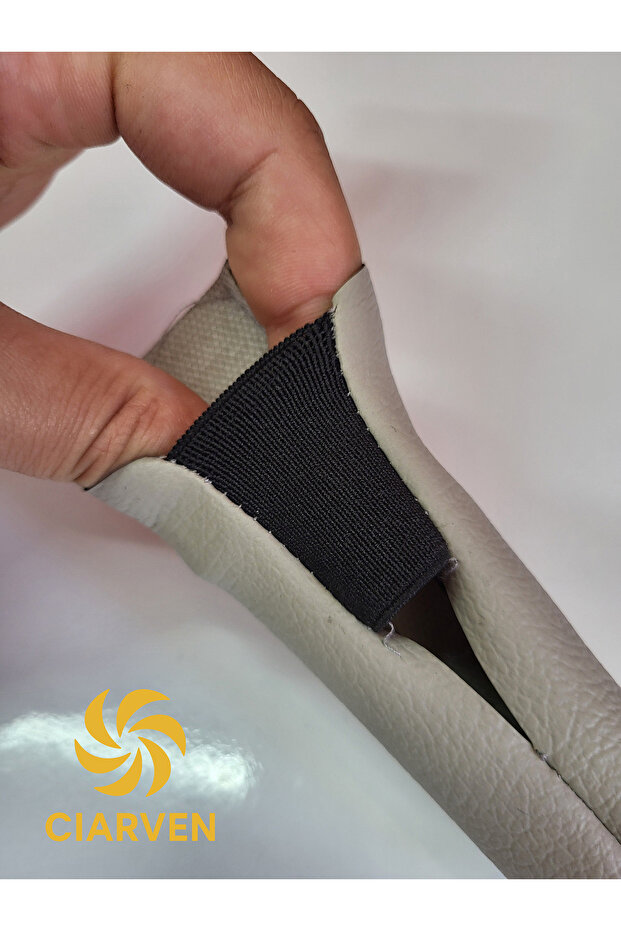 ملحق غطاء فرامل اليد - جلد رمادي - 4