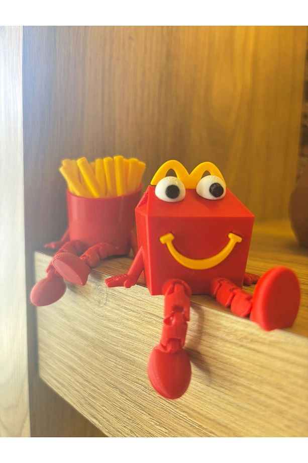 Sevimli Oturan Patates Kovası / Eklemli Mcd. Dekoratif Figür 2'li - 4