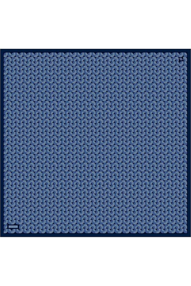 Desenli Saf Ipek Twill Eşarp 9321- 57 - 3