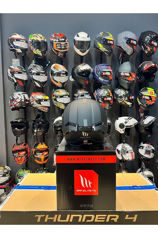 KASK MT FF118SV THUNDER 4 SV SOLID A1 MAT SIYAH - 6