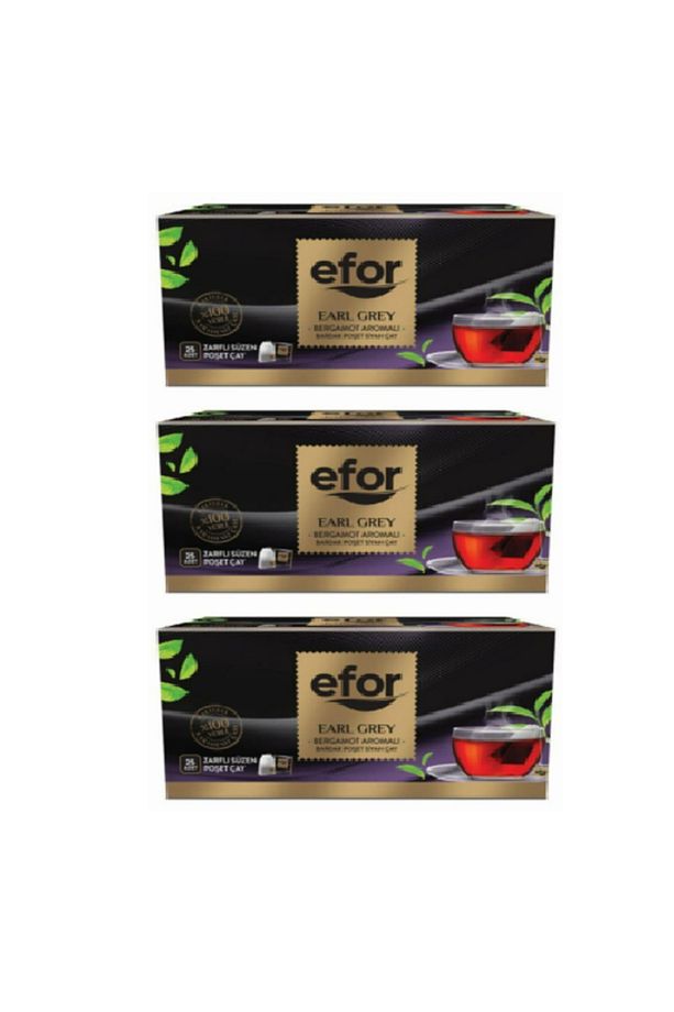 Earl Grey Bardak Poşet Çay 25li 3lü Set - Bardak Poşet Çay 75 Adet - 2